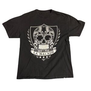 Spanish La Nacion Skeleton Graphic T-Shirt
